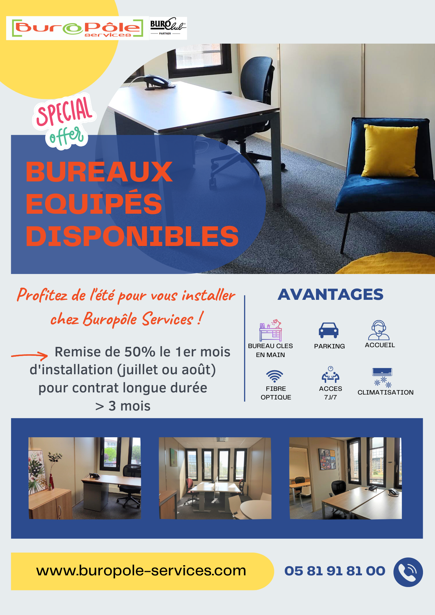 Offre bureaux été 2023