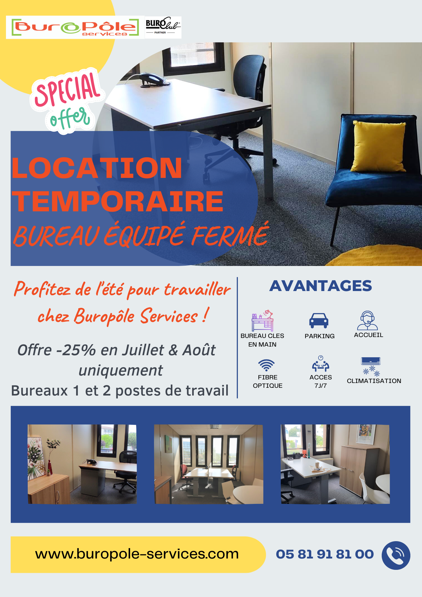 Bureaux temporaires